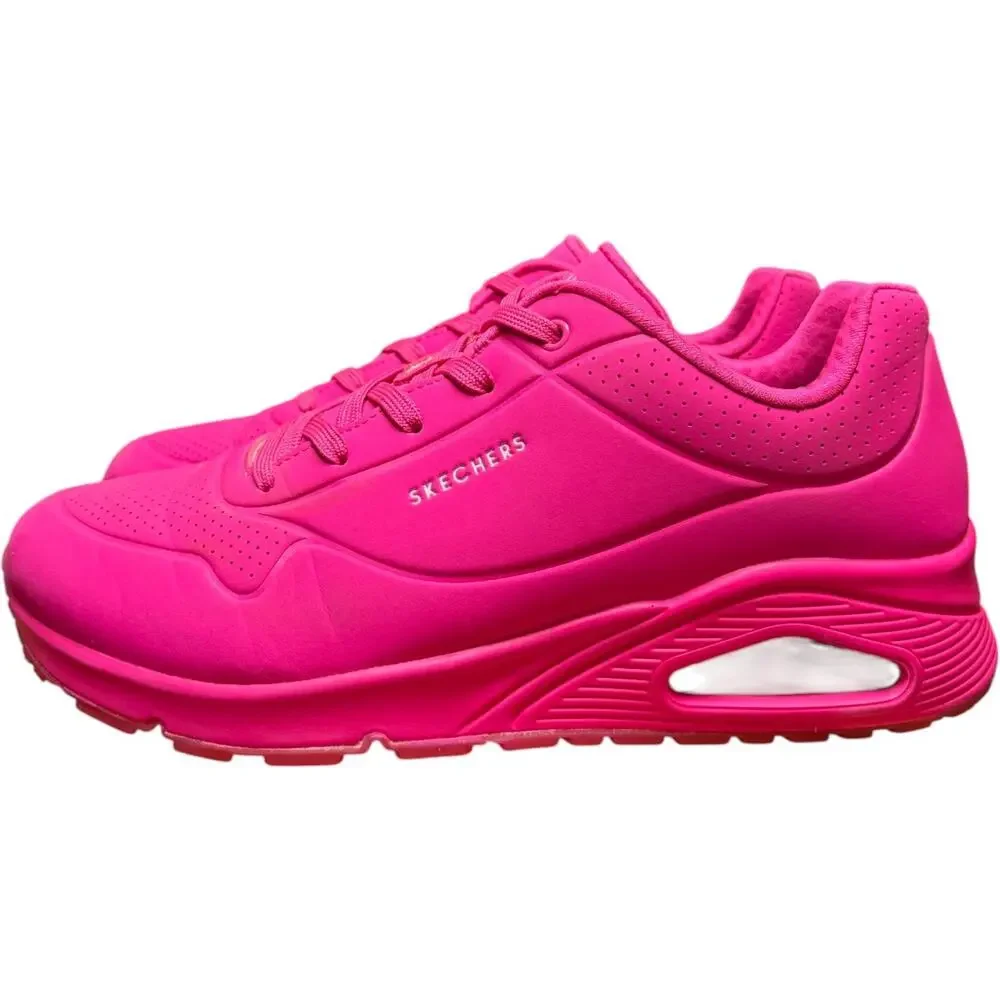 Skechers Uno Stand On Air Women 11 Hot Pink Sneaker Air Cushioned Midsole Shoes